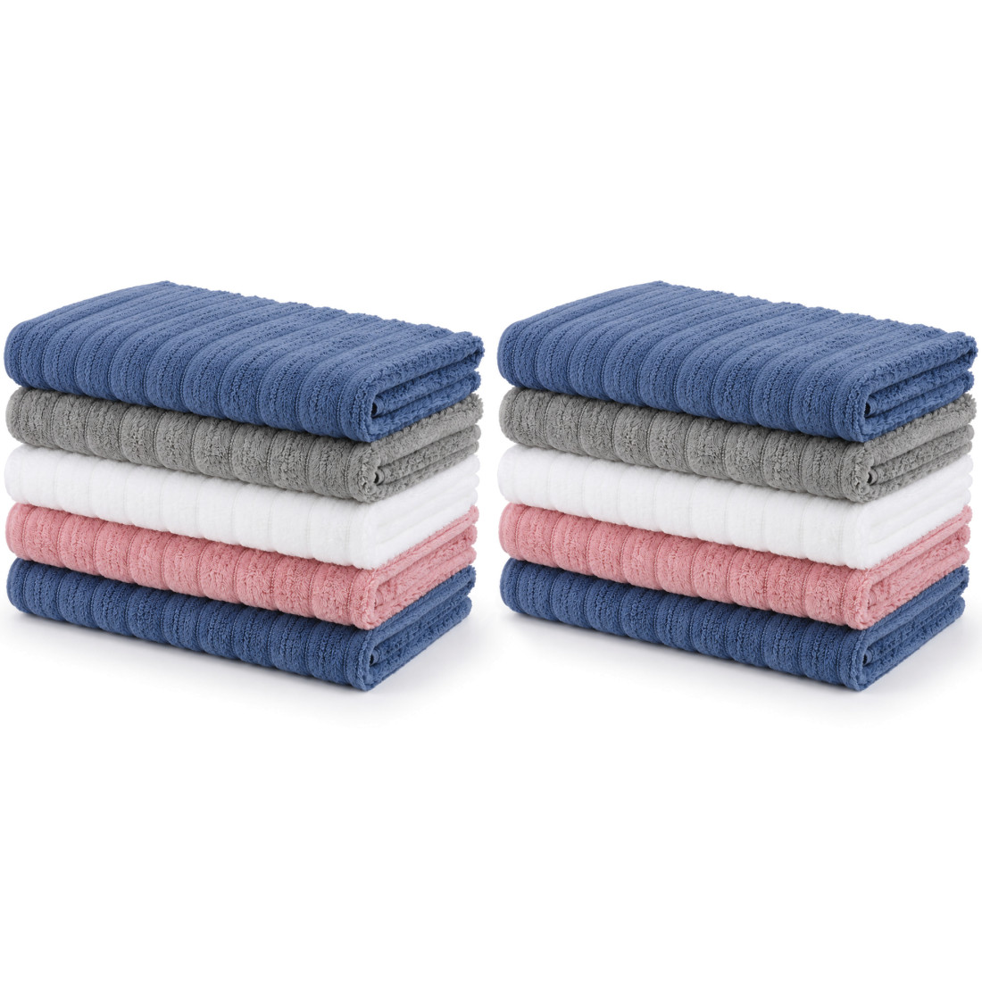 Set 10 Prosoape de Bucatarie din Microfibra, 30 x 30 cm, Multifunctionale, Super Absorbante, Uscare Rapida, Reutilizabile, Moi si Durabile, Multicolore Set 10 Prosoape de Bucatarie din Microfibra, 30 x 30 cm, Multifunctionale, Super Absorbante, Uscare Rapida, Reutilizabile, Moi si Durabile, Multicolore