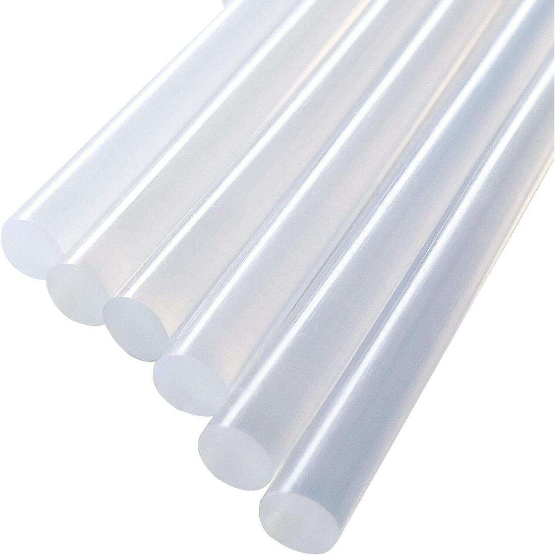 Set 6 batoane silicon transparent pentru pistol de lipit la cald