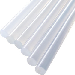 Set 6 batoane silicon transparent pentru pistol de lipit la cald