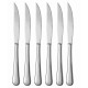 Set 6 Cutite pentru Friptura, 23 cm, Lama Partial Zimtata, Otel Inoxidabil, Design Elegant, Argintiu Set 6 Cutite pentru Friptura, 23 cm, Lama Partial Zimtata, Otel Inoxidabil, Design Elegant, Argintiu