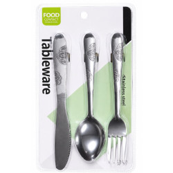 Set 12 tacamuri, 4 linguri + 4 furculite 18cm, 4 cutite 20 cm, inox, model floral Set 12 tacamuri, 4 linguri + 4 furculite 18cm, 4 cutite 20 cm, inox, model floral