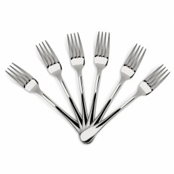 Set 6 furculite, 20 cm, inox, design minimalist