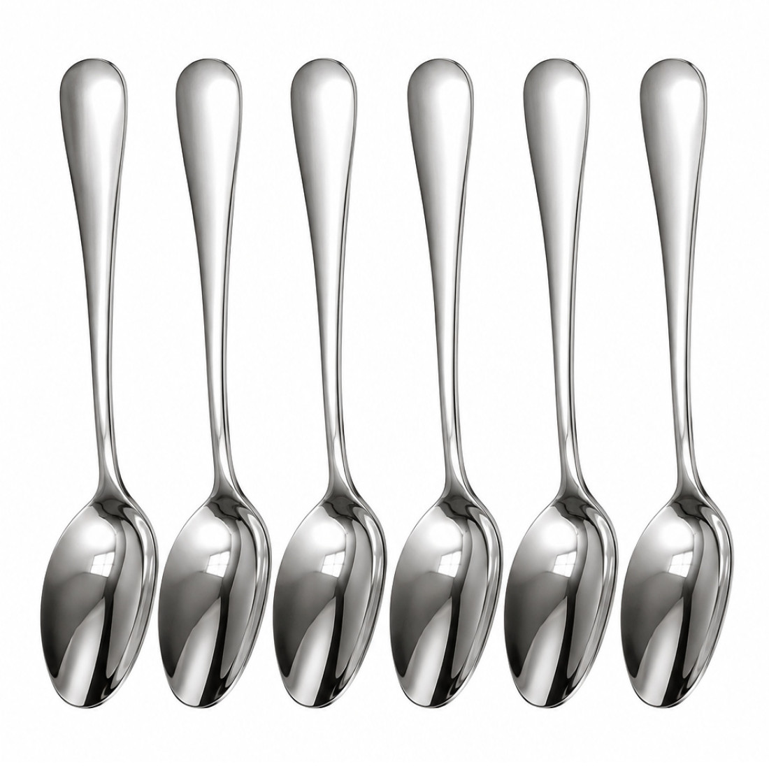 Set 6 linguri, 12.5 cm, inox, design minimalist Set 6 linguri, 12.5 cm, inox, design minimalist