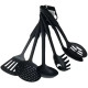 Set ustensile de bucatarie din nylon, 6 piese, negru Set ustensile de bucatarie din nylon, 6 piese, negru