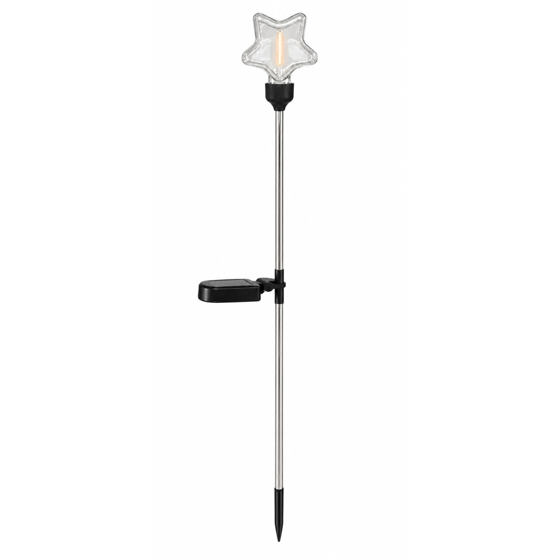 Set 2 lampi solare decorative pentru gradina, design bagheta magica cu stea, LED lumina calda, inaltime 70 cm, rezistente la intemperii Set 2 lampi solare decorative pentru gradina, design bagheta magica cu stea, LED lumina calda, inaltime 70 cm, rezistente la intemperii