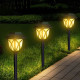 Set 2 lampi solare LED, lumina calda, rezistente la Intemperii, autonomie 8-10 ore, baterie reincarcabila, negru Set 2 lampi solare LED, lumina calda, rezistente la Intemperii, autonomie 8-10 ore, baterie reincarcabila, negru