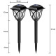 Set 2 lampi solare LED, lumina calda, rezistente la Intemperii, autonomie 8-10 ore, baterie reincarcabila, negru Set 2 lampi solare LED, lumina calda, rezistente la Intemperii, autonomie 8-10 ore, baterie reincarcabila, negru