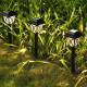 Set 2 lampi solare LED, lumina calda, rezistente la Intemperii, autonomie 8-10 ore, baterie reincarcabila, negru Set 2 lampi solare LED, lumina calda, rezistente la Intemperii, autonomie 8-10 ore, baterie reincarcabila, negru
