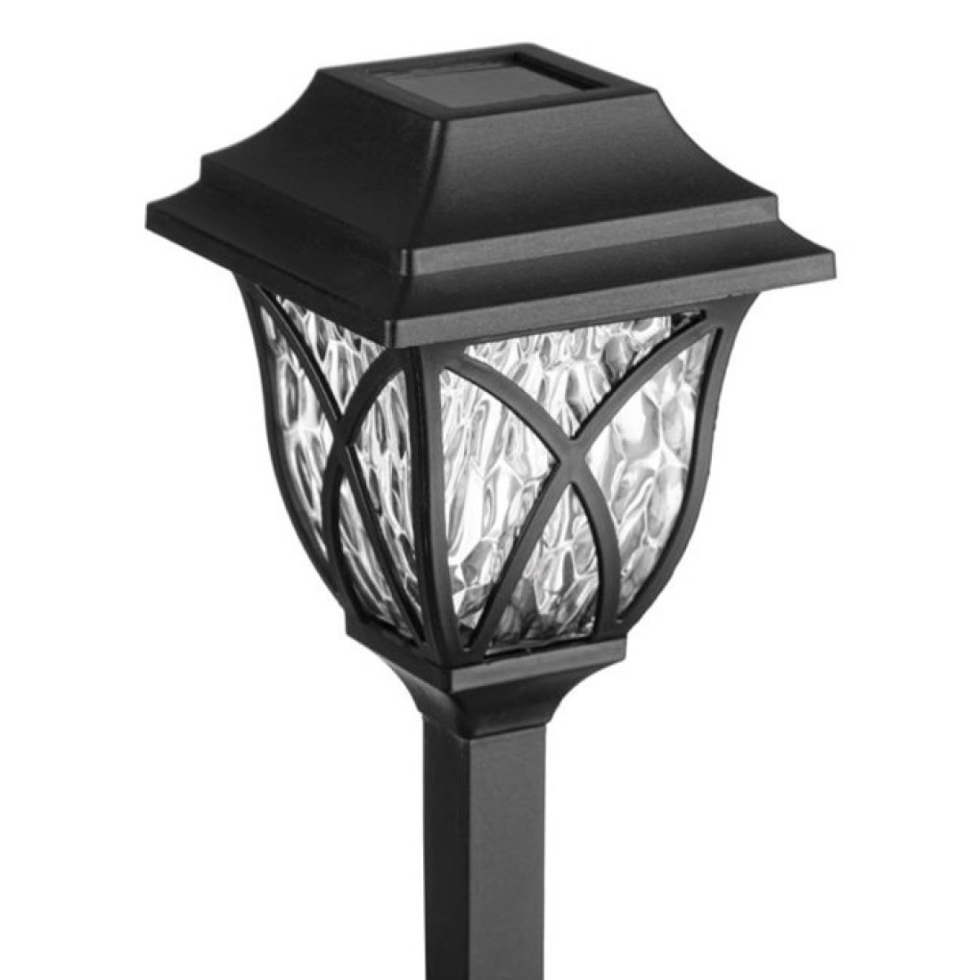 Set 2 lampi solare LED, lumina calda, rezistente la Intemperii, autonomie 8-10 ore, baterie reincarcabila, negru Set 2 lampi solare LED, lumina calda, rezistente la Intemperii, autonomie 8-10 ore, baterie reincarcabila, negru