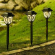 Set 2 lampi solare LED, lumina calda, rezistente la Intemperii, autonomie 8-10 ore, baterie reincarcabila, negru Set 2 lampi solare LED, lumina calda, rezistente la Intemperii, autonomie 8-10 ore, baterie reincarcabila, negru