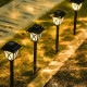 Set 2 lampi solare LED, lumina calda, rezistente la Intemperii, autonomie 8-10 ore, baterie reincarcabila, negru Set 2 lampi solare LED, lumina calda, rezistente la Intemperii, autonomie 8-10 ore, baterie reincarcabila, negru