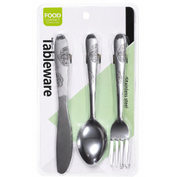 Set 12 tacamuri, 4 linguri + 4 furculite 18cm, 4 cutite 20 cm, inox, model floral Set 12 tacamuri, 4 linguri + 4 furculite 18cm, 4 cutite 20 cm, inox, model floral