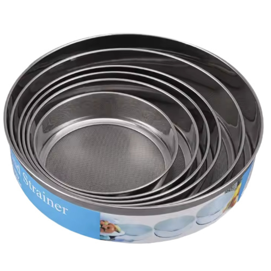 Set 6 site rotunde din inox pentru cernut faina, diametre 15, 17, 19, 20, 23 si 26 cm Set 6 site rotunde din inox pentru cernut faina, diametre 15, 17, 19, 20, 23 si 26 cm
