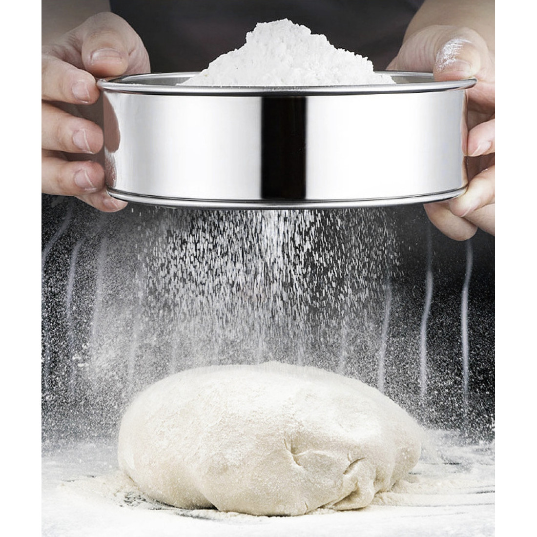 Set 6 site rotunde din inox pentru cernut faina, diametre 15, 17, 19, 20, 23 si 26 cm Set 6 site rotunde din inox pentru cernut faina, diametre 15, 17, 19, 20, 23 si 26 cm
