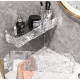 Suport baie cu prindere pe perete, organizator dreptunghiular pentru depozitare, design texturat Suport baie cu prindere pe perete, organizator dreptunghiular pentru depozitare, design texturat