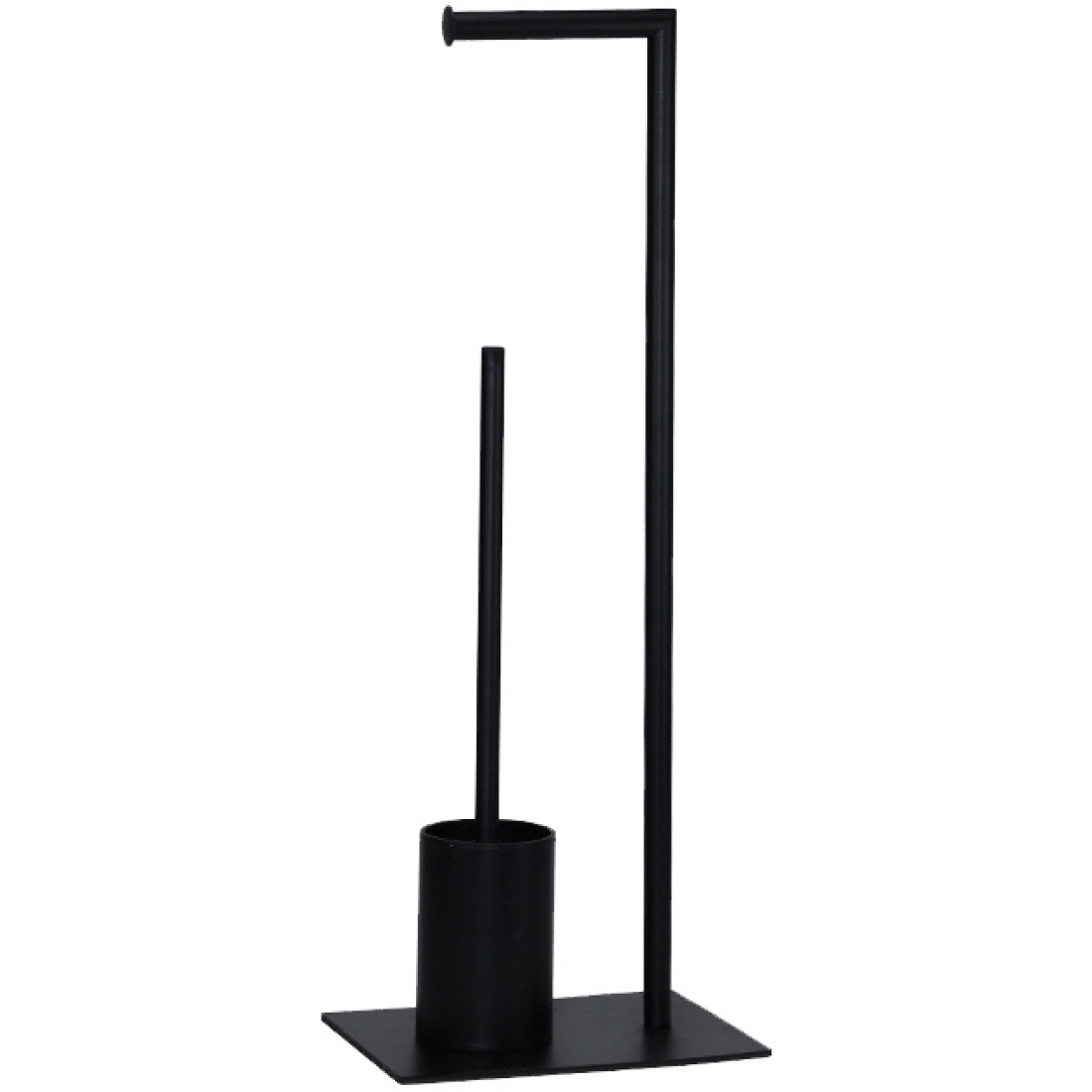 Suport multifunctional pentru hartie igienica si perie WC, negru, design modern, 24 x 64 cm Suport multifunctional pentru hartie igienica si perie WC, negru, design modern, 24 x 64 cm