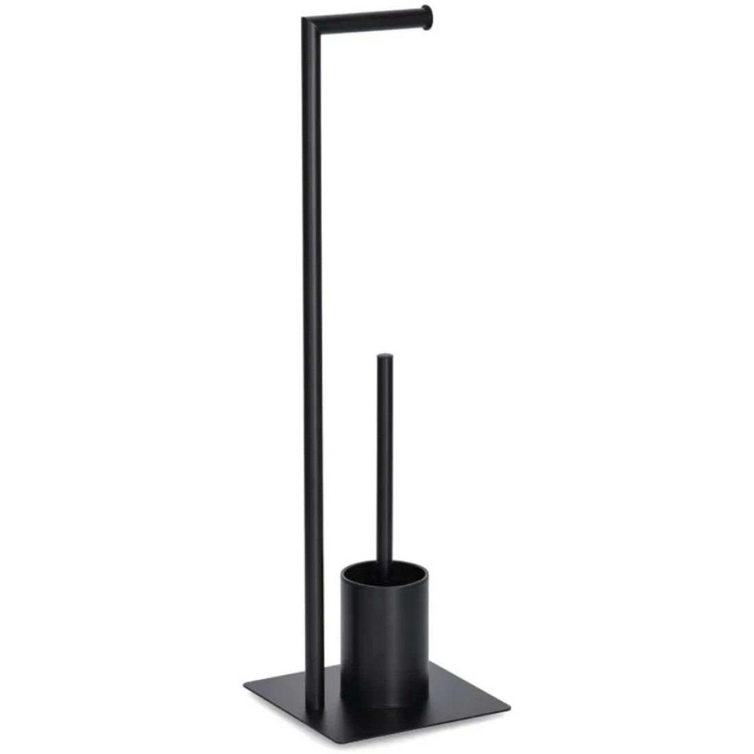 Suport multifunctional pentru hartie igienica si perie WC, negru, design modern, 24 x 64 cm Suport multifunctional pentru hartie igienica si perie WC, negru, design modern, 24 x 64 cm