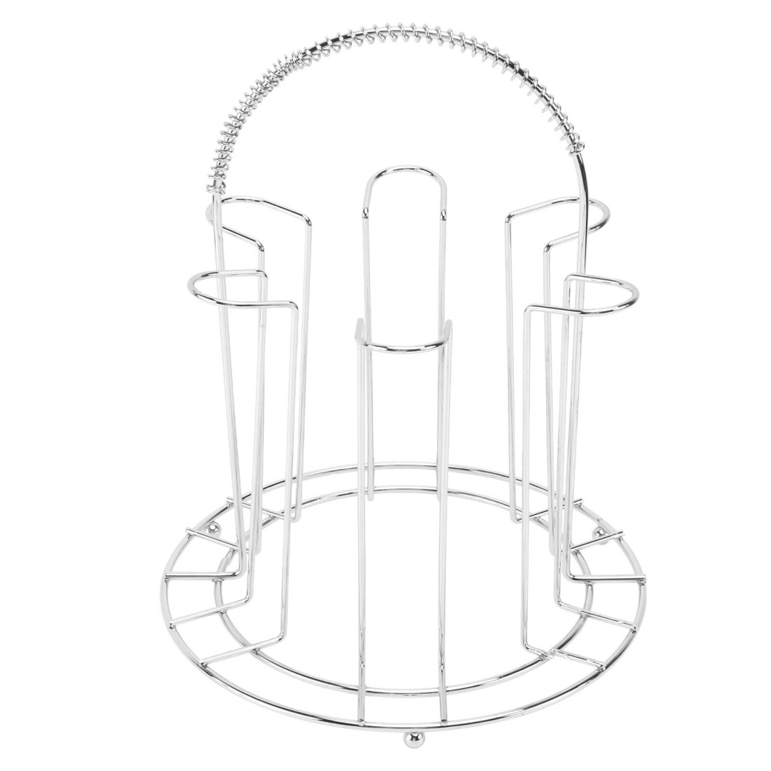 Suport pentru 6 pahare din otel inoxidabil, dimensiuni 17 x 17 x 21 cm, argintiu Suport pentru 6 pahare din otel inoxidabil, dimensiuni 17 x 17 x 21 cm, argintiu
