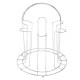 Suport pentru 6 pahare din otel inoxidabil, dimensiuni 17 x 17 x 21 cm, argintiu Suport pentru 6 pahare din otel inoxidabil, dimensiuni 17 x 17 x 21 cm, argintiu