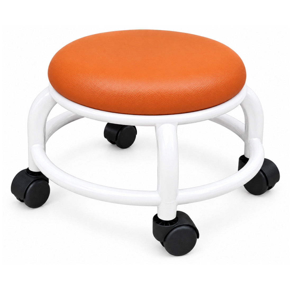 Mini taburet rotativ cu sezut confortabil si roti pivotante