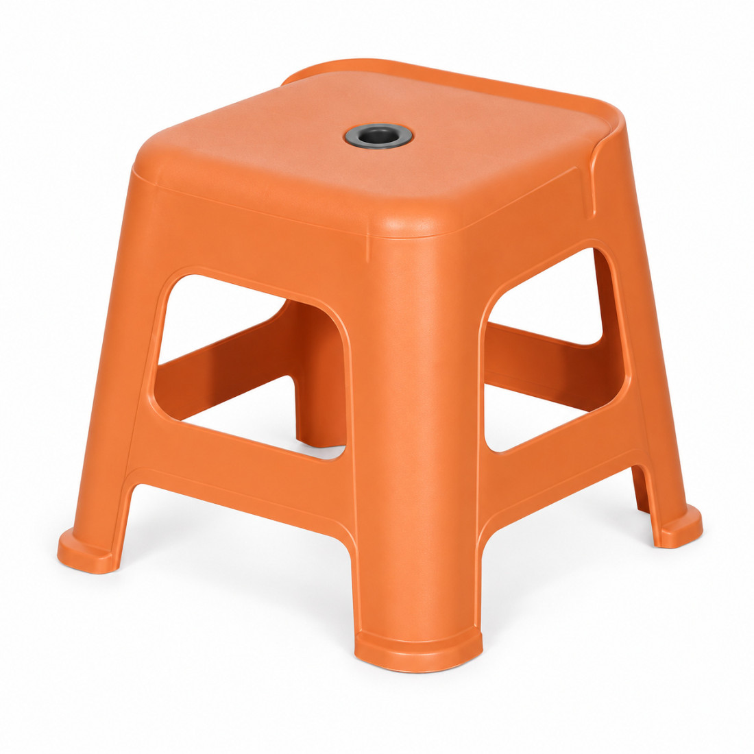 Mini taburet din plastic, compact si practic, 24 x 30 x 27 cm, portocaliu Mini taburet din plastic, compact si practic, 24 x 30 x 27 cm, portocaliu