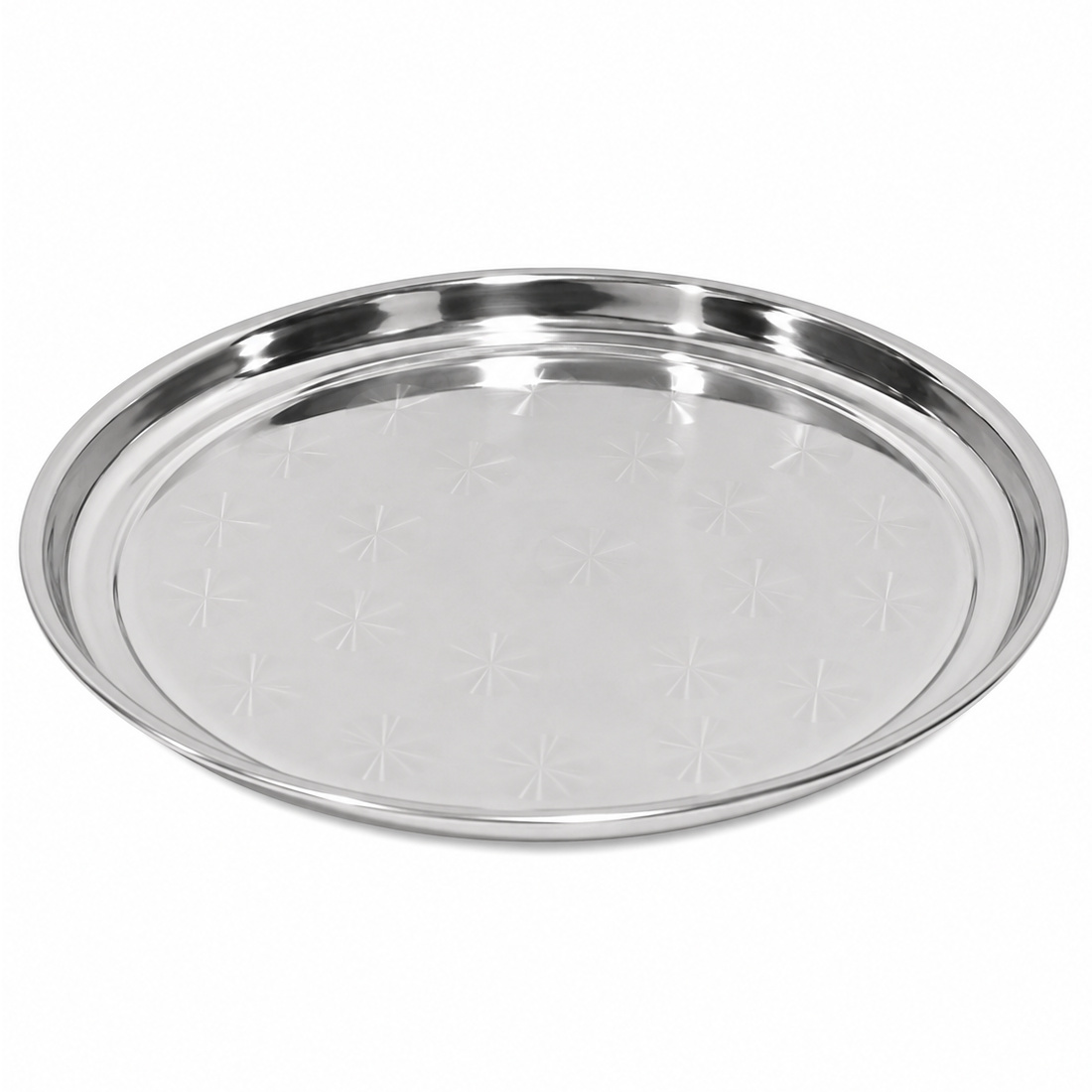 Tava rotunda din inox, 30 cm diametru Tava rotunda din inox, 30 cm diametru