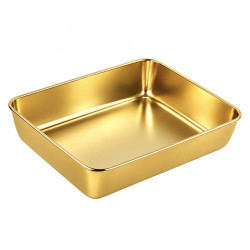 Tava aurie, 35 x 28 x 6 cm, rezistenta, igienica, durabila, usor de curatat, ideala pentru preparare, servire si depozitare alimente Tava aurie, 35 x 28 x 6 cm, rezistenta, igienica, durabila, usor de curatat, ideala pentru preparare, servire si depozitare alimente