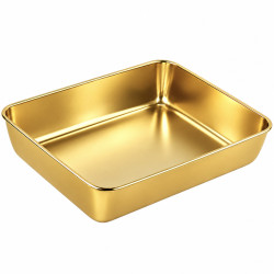 Tava aurie, 40 x 32 x 6 cm, rezistenta, igienica, durabila, usor de curatat, ideala pentru preparare, servire si depozitare alimente Tava aurie, 40 x 32 x 6 cm, rezistenta, igienica, durabila, usor de curatat, ideala pentru preparare, servire si depozitare alimente