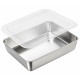 Tava inox cu capac, 35 x 28 x 6 cm, rezistenta, usor de curatat, ideala pentru depozitare, pastrare si transport alimente Tava inox cu capac, 35 x 28 x 6 cm, rezistenta, usor de curatat, ideala pentru depozitare, pastrare si transport alimente