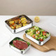 Tava inox cu capac, 26 x 20 x 6 cm, rezistenta, usor de curatat, ideala pentru depozitare, pastrare si transport alimente Tava inox cu capac, 26 x 20 x 6 cm, rezistenta, usor de curatat, ideala pentru depozitare, pastrare si transport alimente