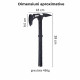 Topor multi-functional 38 cm, negru Topor multi-functional 38 cm, negru