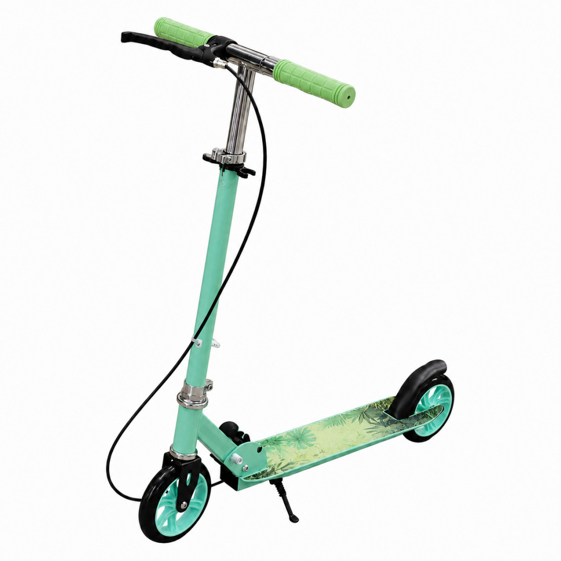 Trotineta cu 2 roti pentru copii, inaltime reglabila, pliabila, frana de mana, + 3 ani, roti 145 mm, verde Trotineta cu 2 roti pentru copii, inaltime reglabila, pliabila, frana de mana, + 3 ani, roti 145 mm, verde