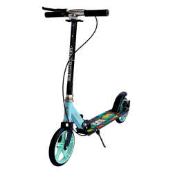 Trotineta pliabila pentru copii 7+ ani, roti 200 mm, frana de mana si frana de picior, 3 trepte de inaltime, sarcina maxima 80 kg, metal, albastra Trotineta pliabila pentru copii 7+ ani, roti 200 mm, frana de mana si frana de picior, 3 trepte de inaltime, sarcina maxima 80 kg, metal, albastra
