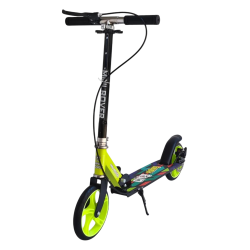 Trotineta pliabila pentru copii 7+ ani, roti 200 mm, frana de mana si frana de picior, 3 trepte de inaltime, sarcina maxima 80 kg, metal, verde Trotineta pliabila pentru copii 7+ ani, roti 200 mm, frana de mana si frana de picior, 3 trepte de inaltime, sarcina maxima 80 kg, metal, verde
