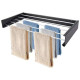 Uscator rufe metalic pliabil de perete, 80 x 9.5 x 40 cm Uscator rufe metalic pliabil de perete, 80 x 9.5 x 40 cm