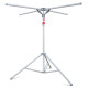 Uscator de rufe, tip umbrela, pliabil, telescopic, pentru interior-exterior, cu patru tije, picior anti-alunecare, inaltime ajustabila