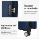 Troler Business, 24 inch, material textil, impermeabil, patru roti rotative 360° silentioase, maner telescopic, incuietoare cu combinatie, albastru Troler Business, 24 inch, material textil, impermeabil, patru roti rotative 360° silentioase, maner telescopic, incuietoare cu combinatie, albastru