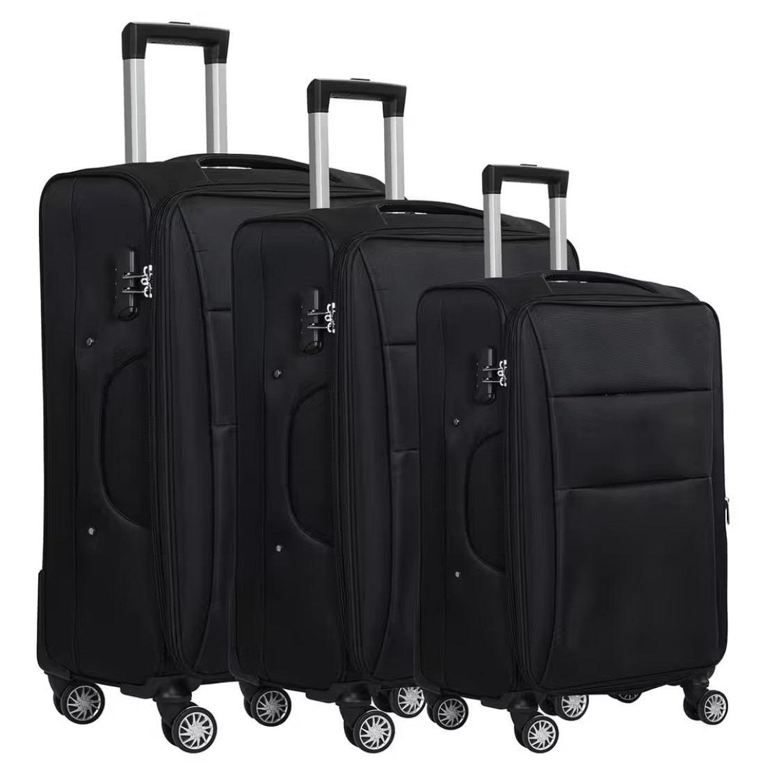Troler Business, 20 inch, material textil, impermeabil, patru roti rotative 360° silentioase, maner telescopic, incuietoare cu combinatie, negru Troler Business, 20 inch, material textil, impermeabil, patru roti rotative 360° silentioase, maner telescopic, incuietoare cu combinatie, negru