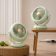 Ventilator de birou, rotire 180°, incarcare USB Type-C, 3 niveluri de reglare a vitezei, verde, 18 x 18 x 11 cm