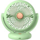 Ventilator de birou, rotire 180°, incarcare USB Type-C, 3 niveluri de reglare a vitezei, verde, 18 x 18 x 11 cm