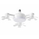 Ventilator de tavan cu bec LED si telecomandă, design modern, lumina reglabila, 3 culori, 1800 lumeni, 45 cm