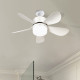 Ventilator de tavan cu bec LED si telecomandă, 24W, design modern, lumina reglabila, 3 trepte de viteza, setare oprire automata, 3000K-6500K CCT Ventilator de tavan cu bec LED si telecomandă, 24W, design modern, lumina reglabila, 3 trepte de viteza, setare oprire automata, 3000K-6500K CCT