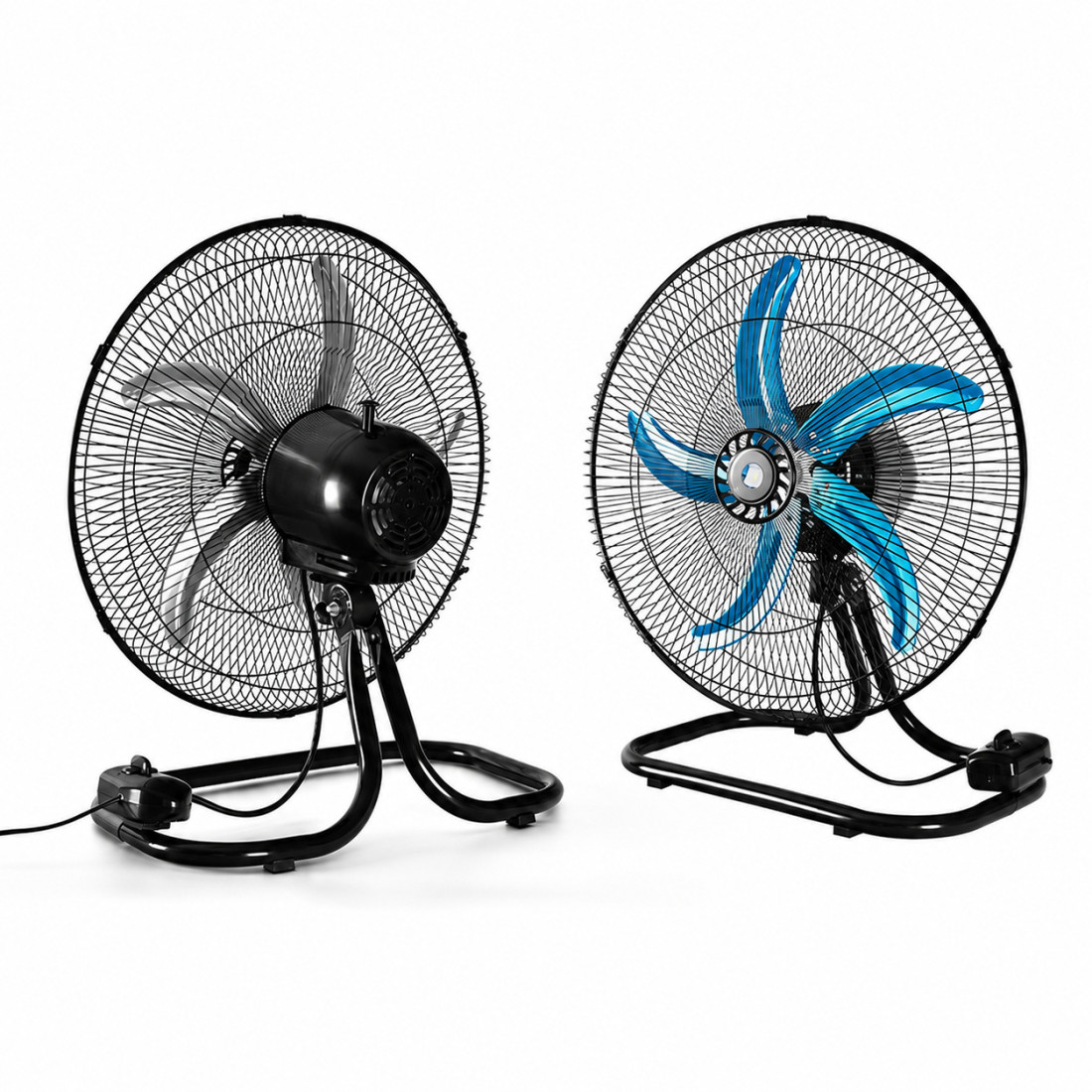 Ventilator cu palete metalice, 3 in 1, 100W, 45 cm diametru (18 inch), de birou/podea, de perete sau cu picior stativ, 3 viteze, 90° oscilatie stanga-dreapta, 30° inclinare sus-jos, motor silentios, inaltime reglabila