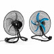 Ventilator cu palete metalice, 3 in 1, 100W, 45 cm diametru (18 inch), de birou/podea, de perete sau cu picior stativ, 3 viteze, 90° oscilatie stanga-dreapta, 30° inclinare sus-jos, motor silentios, inaltime reglabila