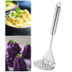Zdrobitor Cartofi din Inox, Maner Ergonomic, Ideal in Bucatarie pentru Cartofi Fierti si Piure, 25 cm, Argintiu Zdrobitor Cartofi din Inox, Maner Ergonomic, Ideal in Bucatarie pentru Cartofi Fierti si Piure, 25 cm, Argintiu
