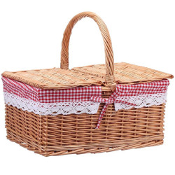 Cos picnic traditional cu capac, 40 x 30 x 20 cm