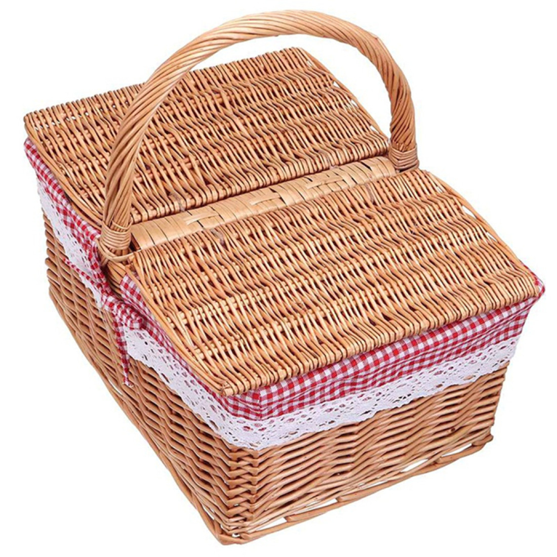 Cos picnic traditional cu capac, 40 x 30 x 20 cm Cos picnic traditional cu capac, 40 x 30 x 20 cm