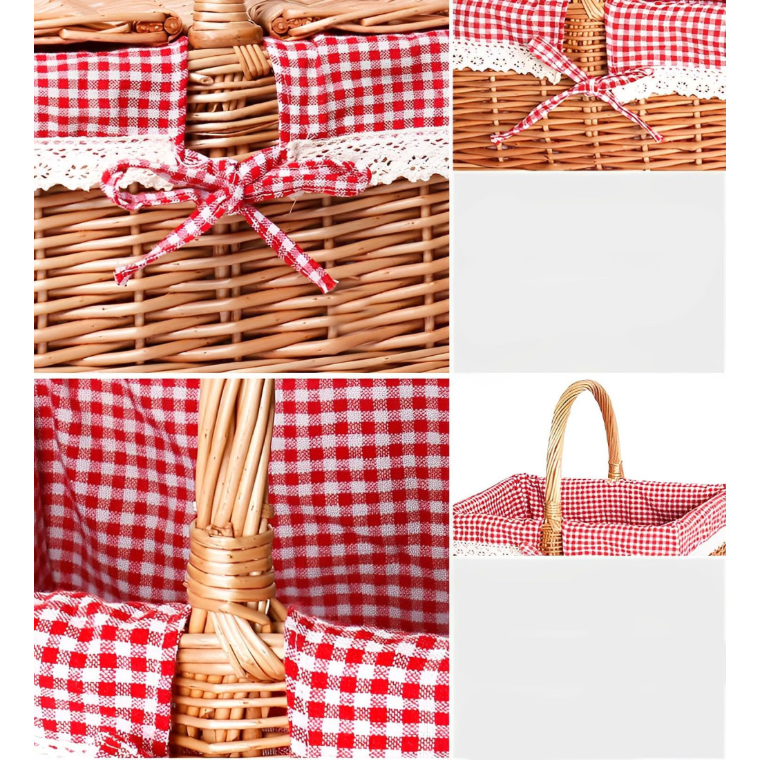 Cos picnic traditional cu capac, 40 x 30 x 20 cm Cos picnic traditional cu capac, 40 x 30 x 20 cm