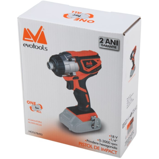 PISTOL DE IMPACT PRINDERE HEXAGONALA 1/4 FARA ACUMULATOR SI INCARCATOR ONE EPTO / V: 18V PISTOL DE IMPACT PRINDERE HEXAGONALA 1/4 FARA ACUMULATOR SI INCARCATOR ONE EPTO / V: 18V