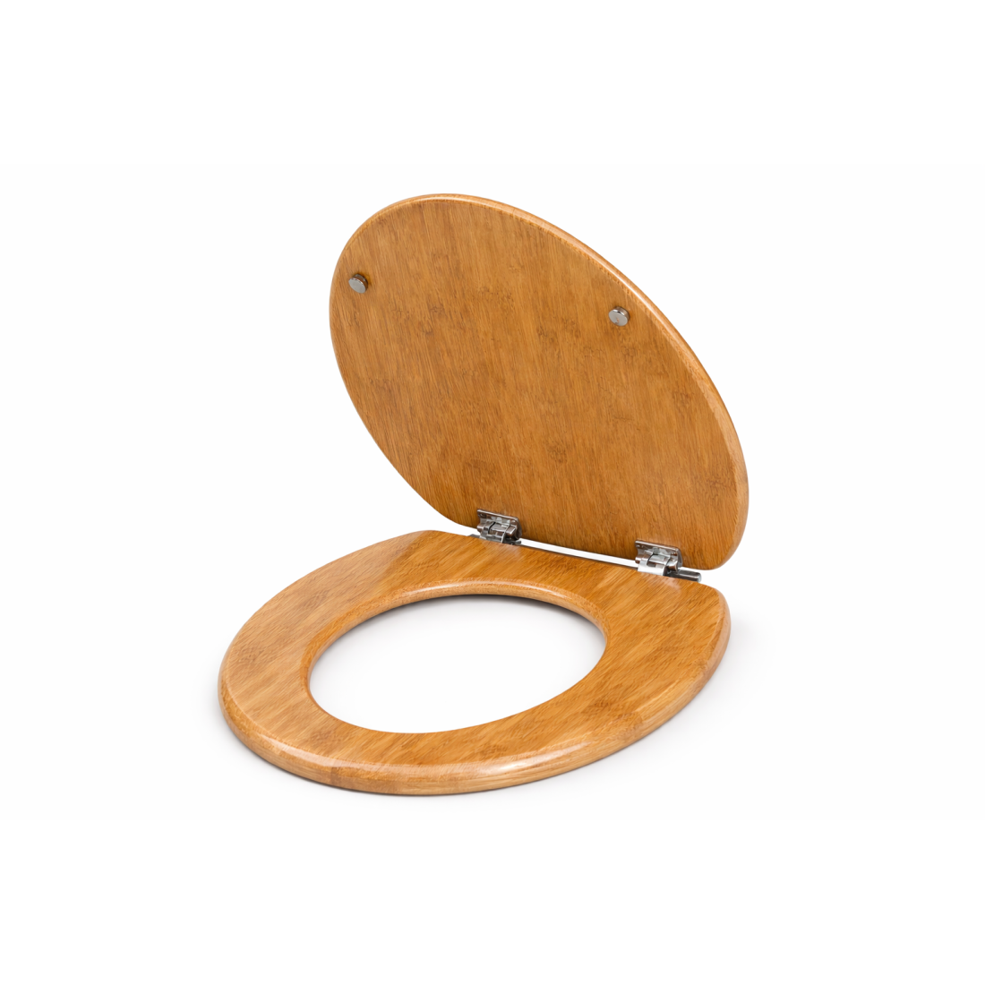 Capac WC, inchidere lenta, design lemn, maro